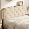 image:imageGiantex Headboard with Charging Station QueenFull Size Tufted Upholstered Head Board w2 AC Outlets USB amp TypeC Ports Rubber Wood Legs Width Adjustable Modern Bed Headboard Only GreyBeige