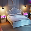 image:imageGiantex LED Night Stand with Charging Station End Side Table wOpen Shelves 2 Storage Drawers Cable Holes Nightstand wAdjustable Light Color amp Mode Modern Bedside Table for Bedroom 1 WhiteWhite