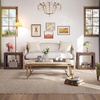 image:imageGiantex Narrow End Table 2Tier Farmhouse Side Table with Open Storage Shelf Arched Wood Night Stand for Bedroom Small Accent Furniture for Living Room Small Spaces OakBrown