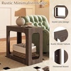 image:imageGiantex Narrow End Table 2Tier Farmhouse Side Table with Open Storage Shelf Arched Wood Night Stand for Bedroom Small Accent Furniture for Living Room Small Spaces OakBrown