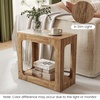 image:imageGiantex Narrow End Table 2Tier Farmhouse Side Table with Open Storage Shelf Arched Wood Night Stand for Bedroom Small Accent Furniture for Living Room Small Spaces OakOak