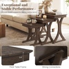 image:imageGiantex Nesting Coffee Table Setof3  Stackable Rectangular Sofa End Side Table wSolid Rubber Wood Legs Vintage Farmhouse Night Stand for Bedroom Living Room Home Office Small Spaces