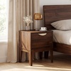 image:imageGiantex Night Stand with Storage Mid Century Modern Wood Bedside Table with Drawer amp Tapered Support Legs 21 Compact Sofa End Couch Side Table for Small Spaces Bedroom Walnut 12