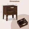 image:imageGiantex Night Stand with Storage Mid Century Modern Wood Bedside Table with Drawer amp Tapered Support Legs 21 Compact Sofa End Couch Side Table for Small Spaces Bedroom Walnut 12