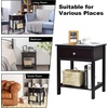 image:imageGiantex Nightstand Wood End Table with Drawer and Open Shelf Night Stand for Small Spaces 2Tier Bedside Table for Living Room Bedroom Dorm Easy Assembly WhiteBlack