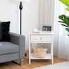 image:imageGiantex Nightstand Wood End Table with Drawer and Open Shelf Night Stand for Small Spaces 2Tier Bedside Table for Living Room Bedroom Dorm Easy Assembly WhiteWhite