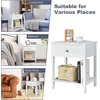 image:imageGiantex Nightstand Wood End Table with Drawer and Open Shelf Night Stand for Small Spaces 2Tier Bedside Table for Living Room Bedroom Dorm Easy Assembly WhiteWhite