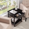 image:imageGiantex Nightstand Wood End Table with Drawer and Open Shelf Night Stand for Small Spaces 2Tier Bedside Table for Living Room Bedroom Dorm Easy Assembly WhiteBlack