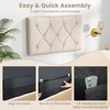 image:imageGiantex Upholstered Headboard for FullQueenKing Size Bed Wall Mounted Headboard Only Modern Button Tufted Headboards for Dorm Bedroom Attachment Device Included 2 Pack GrayBeige