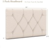 image:imageGiantex Upholstered Headboard for FullQueenKing Size Bed Wall Mounted Headboard Only Modern Button Tufted Headboards for Dorm Bedroom Attachment Device Included 2 Pack GrayBeige