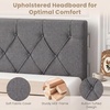 image:imageGiantex Upholstered Headboard for FullQueenKing Size Bed Wall Mounted Headboard Only Modern Button Tufted Headboards for Dorm Bedroom Attachment Device Included 2 Pack GrayGray