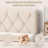 image:imageGiantex Upholstered Headboard for FullQueenKing Size Bed Wall Mounted Headboard Only Modern Button Tufted Headboards for Dorm Bedroom Attachment Device Included 2 Pack GrayBeige