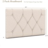 image:imageGiantex Upholstered Headboard for FullQueenKing Size Bed Wall Mounted Headboard Only Modern Button Tufted Headboards for Dorm Bedroom Attachment Device Included 2 Pack GrayBeige