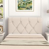 image:imageGiantex Upholstered Headboard for FullQueenKing Size Bed Wall Mounted Headboard Only Modern Button Tufted Headboards for Dorm Bedroom Attachment Device Included 2 Pack GrayBeige