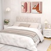image:imageGiantex Upholstered Headboard for FullQueenKing Size Bed Wall Mounted Headboard Only Modern Button Tufted Headboards for Dorm Bedroom Attachment Device Included 2 Pack GrayBeige