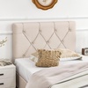 image:imageGiantex Upholstered Headboard for FullQueenKing Size Bed Wall Mounted Headboard Only Modern Button Tufted Headboards for Dorm Bedroom Attachment Device Included 2 Pack GrayBeige