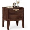 image:imageGiantex Night Stand with Storage Mid Century Modern Wood Bedside Table with Drawer amp Tapered Support Legs 21 Compact Sofa End Couch Side Table for Small Spaces Bedroom Walnut 11