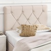 image:imageGiantex Upholstered Headboard for FullQueenKing Size Bed Wall Mounted Headboard Only Modern Button Tufted Headboards for Dorm Bedroom Attachment Device Included 2 Pack GrayBeige