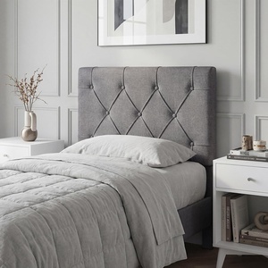 image:imageGiantex Upholstered Headboard for FullQueenKing Size Bed Wall Mounted Headboard Only Modern Button Tufted Headboards for Dorm Bedroom Attachment Device Included 2 Pack GrayGray