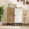 image:imageGiantex Shoe Cabinet 4Tier Wooden Shoe Rack Cabinet with Marble Pattern Doors amp Removable Shelves Freestanding Shoe Storage Cabinet for Entryway Hallway Living RoomMarble Pattern Door
