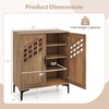 image:imageGiantex Shoe Cabinet 4Tier Wooden Shoe Rack Cabinet with Marble Pattern Doors amp Removable Shelves Freestanding Shoe Storage Cabinet for Entryway Hallway Living RoomHollow Woven Door
