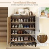 image:imageGiantex Shoe Cabinet 4Tier Wooden Shoe Rack Cabinet with Marble Pattern Doors amp Removable Shelves Freestanding Shoe Storage Cabinet for Entryway Hallway Living RoomMarble Pattern Door