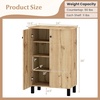 image:imageGiantex Shoe Cabinet with Doors 4Tier Freestanding Shoe Rack Cabinet wVentilated Slatted Doors amp Adjustable Shelves Modern Wooden Shoe Storage Cabinet for Entryway Hallway Closet Living RoomFlatpanel Door