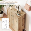 image:imageGiantex Shoe Cabinet with Doors 4Tier Freestanding Shoe Rack Cabinet wVentilated Slatted Doors amp Adjustable Shelves Modern Wooden Shoe Storage Cabinet for Entryway Hallway Closet Living RoomFlatpanel Door