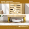 image:imageGiantex Shoe Cabinet with Doors 4Tier Freestanding Shoe Rack Cabinet wVentilated Slatted Doors amp Adjustable Shelves Modern Wooden Shoe Storage Cabinet for Entryway Hallway Closet Living RoomSlatted Door