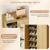 image:imageGiantex Shoe Cabinet with Doors 6Tier 20 Pair Wooden Shoe Rack Organizer Cabinet with Removable Shelves 48 Tall Modern Shoe Storage Cabinet for Entryway Closet Hallway Living Room