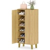 image:imageGiantex Shoe Cabinet with Doors 6Tier 20 Pair Wooden Shoe Rack Organizer Cabinet with Removable Shelves 48 Tall Modern Shoe Storage Cabinet for Entryway Closet Hallway Living Room