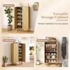 image:imageGiantex Shoe Cabinet with Doors 6Tier 20 Pair Wooden Shoe Rack Organizer Cabinet with Removable Shelves 48 Tall Modern Shoe Storage Cabinet for Entryway Closet Hallway Living Room