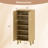 image:imageGiantex Shoe Cabinet with Doors 6Tier 20 Pair Wooden Shoe Rack Organizer Cabinet with Removable Shelves 48 Tall Modern Shoe Storage Cabinet for Entryway Closet Hallway Living Room