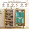 image:imageGiantex Shoe Cabinet with Doors 6Tier 20 Pair Wooden Shoe Rack Organizer Cabinet with Removable Shelves 48 Tall Modern Shoe Storage Cabinet for Entryway Closet Hallway Living Room