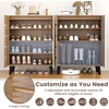 image:imageGiantex Shoe Cabinet with Louvered Doors 4Tier Farmhouse Shoe Rack Cabinet with Adjustable Shelves amp Vent Holes Wooden Shoe Storage Cabinet for Entryway Hallway Closet Bedroom295 x 14 x 375