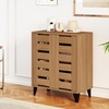 image:imageGiantex Shoe Cabinet with Louvered Doors 4Tier Farmhouse Shoe Rack Cabinet with Adjustable Shelves amp Vent Holes Wooden Shoe Storage Cabinet for Entryway Hallway Closet Bedroom24 x 13 x 28