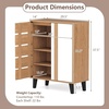 image:imageGiantex Shoe Cabinet with Louvered Doors 4Tier Farmhouse Shoe Rack Cabinet with Adjustable Shelves amp Vent Holes Wooden Shoe Storage Cabinet for Entryway Hallway Closet Bedroom295 x 14 x 375