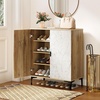 image:imageGiantex Shoe Cabinet 4Tier Wooden Shoe Rack Cabinet with Marble Pattern Doors amp Removable Shelves Freestanding Shoe Storage Cabinet for Entryway Hallway Living RoomMarble Pattern Door