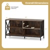 image:imageGiantex TV Stands for Living Room  3Tier Media Console Table with Storage Shelves XShaped Frame 5 Support Legs TV Cabinet for TVs up to 55 Modern Entertainment Center for Living Room Brown