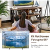 image:imageGiantex TV Stands for Living Room  3Tier Media Console Table with Storage Shelves XShaped Frame 5 Support Legs TV Cabinet for TVs up to 55 Modern Entertainment Center for Living Room Brown