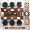 image:imageGiantex 6 FT Conference Table for 810 People Modern 71 L x 355 W Large Meeting Table with Metal Frames Rectangle Conference Room Table with Cable Grommet for Office Boardroom Rustic Brown2