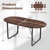 image:imageGiantex 71 Conference Table Large Oval Meeting Table with Cable Management Grommet Sturdy Metal Legs Industrial Business Training Seminar Desk for Office Conference Room Boardroom