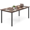 image:imageGiantex 6 FT Conference Table for 810 People Modern 71 L x 355 W Large Meeting Table with Metal Frames Rectangle Conference Room Table with Cable Grommet for Office Boardroom Rustic Brown1