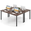 image:imageGiantex 6 FT Conference Table for 810 People Modern 71 L x 355 W Large Meeting Table with Metal Frames Rectangle Conference Room Table with Cable Grommet for Office Boardroom Rustic Brown2