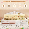 image:imageGiantex Twin Floor Bed with Fence for Kids Wooden Montessori Bed Frame with Lockable Door amp Guardrails Low Floor Beds for Kids Boys Girls No Box Spring Needed Without Wood Slats Mint SkyWhite