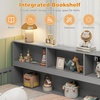 image:imageGiantex Twin Floor Bed with Fence for Kids Wooden Montessori Bed Frame with Lockable Door amp Guardrails Low Floor Beds for Kids Boys Girls No Box Spring Needed Without Wood Slats Mint SkyGrey