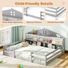 image:imageGiantex Twin Floor Bed with Fence for Kids Wooden Montessori Bed Frame with Lockable Door amp Guardrails Low Floor Beds for Kids Boys Girls No Box Spring Needed Without Wood Slats Mint SkyGrey