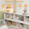 image:imageGiantex Twin Floor Bed with Fence for Kids Wooden Montessori Bed Frame with Lockable Door amp Guardrails Low Floor Beds for Kids Boys Girls No Box Spring Needed Without Wood Slats Mint SkyWhite