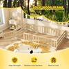 image:imageGiantex Twin Floor Bed with Fence for Kids Wooden Montessori Bed Frame with Lockable Door amp Guardrails Low Floor Beds for Kids Boys Girls No Box Spring Needed Without Wood Slats Mint SkyNatural