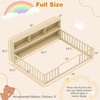 image:imageGiantex Twin Floor Bed with Fence for Kids Wooden Montessori Bed Frame with Lockable Door amp Guardrails Low Floor Beds for Kids Boys Girls No Box Spring Needed Without Wood Slats Mint SkyNatural